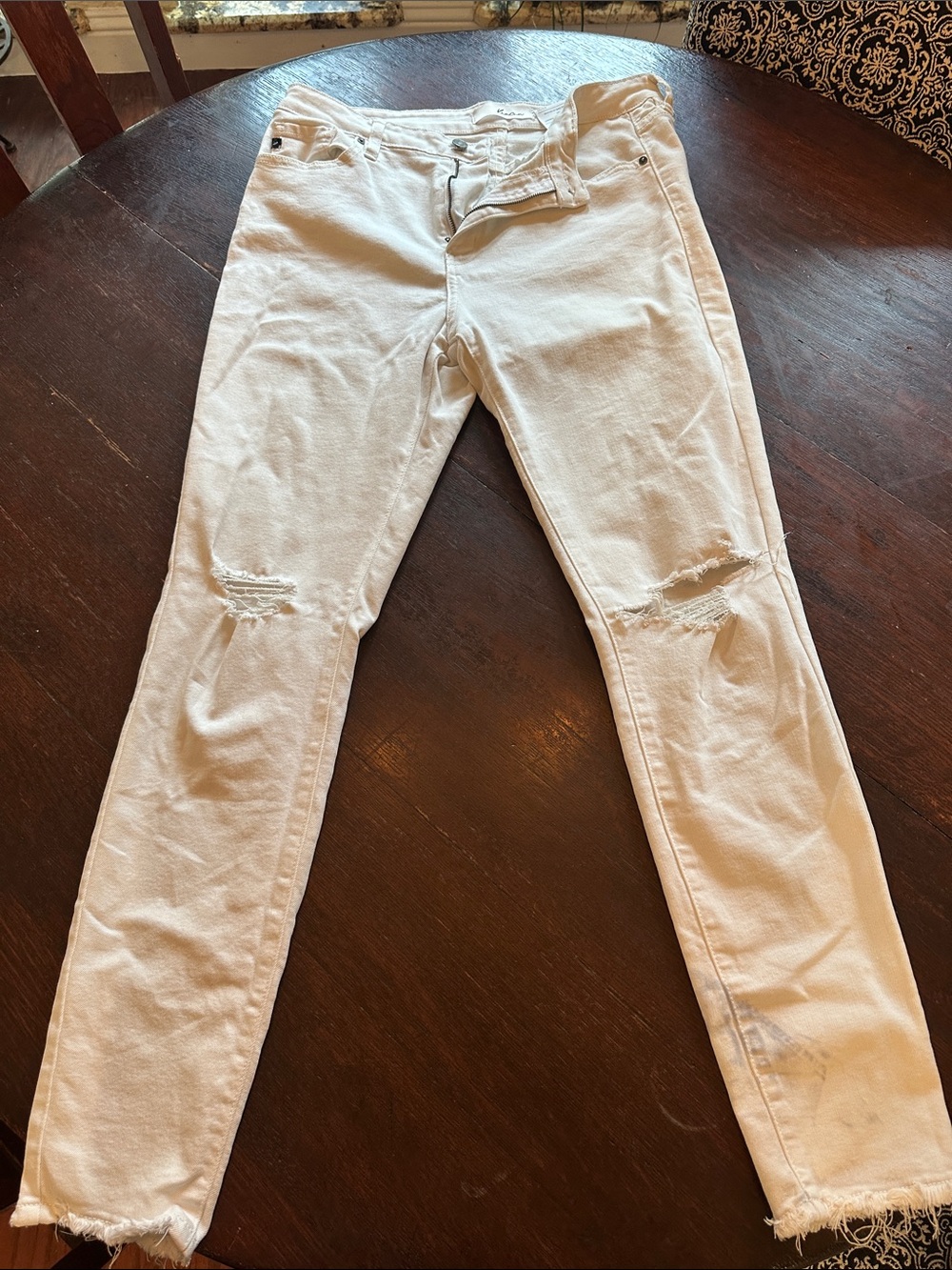 White Distressed Skinny Jeans